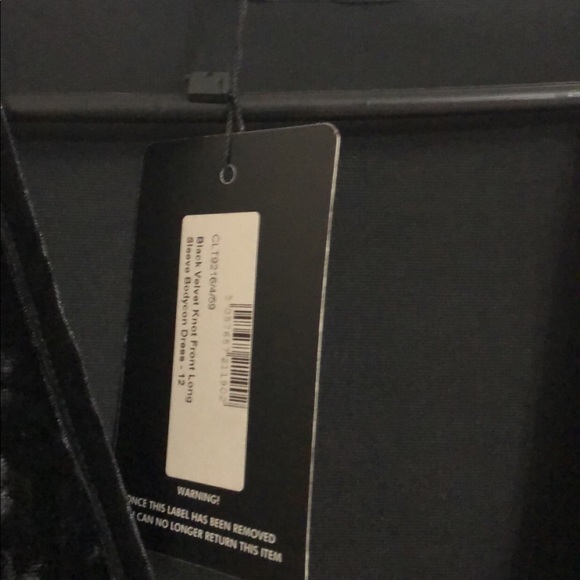 Black knot velvet dress PrettyLittleThing - Picture 2 of 3